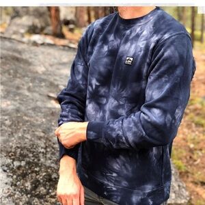 The Happy Clothing CompanyTie-Dye Navy Crewneck Sweatshirt- unisex- M